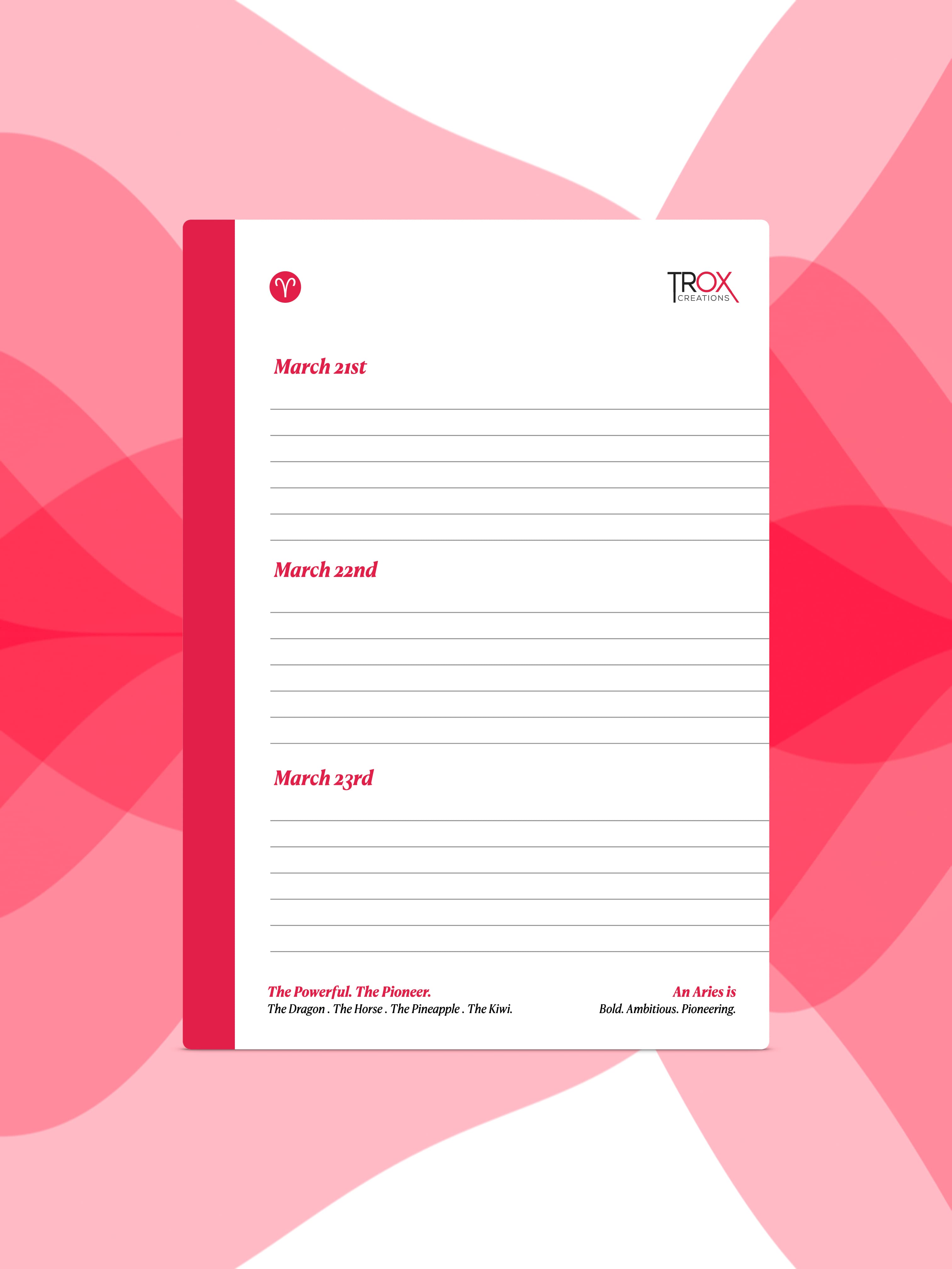 Aries - Constellation Notebook - Detail 5