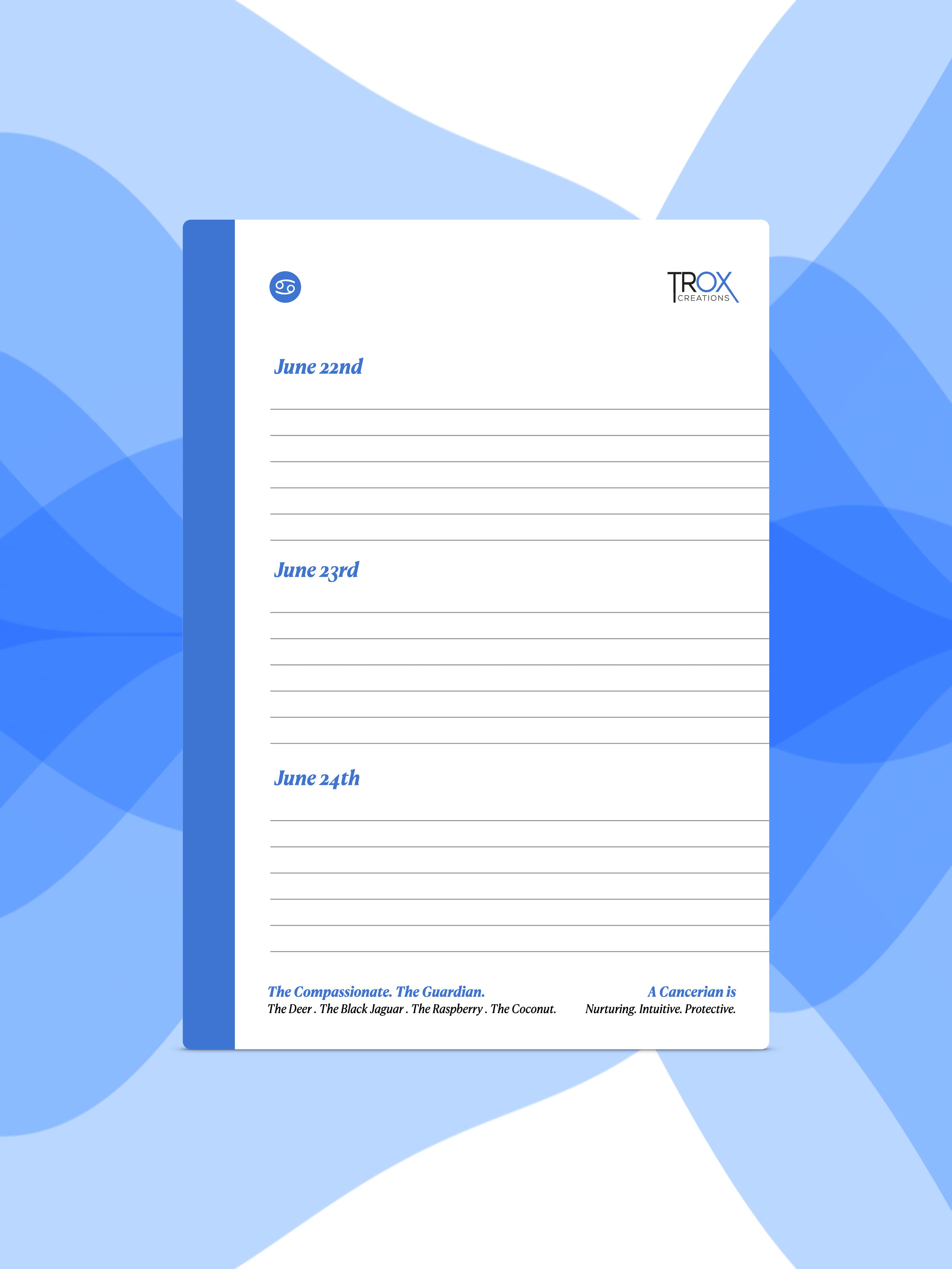 Cancer - Constellation Notebook - Detail 5