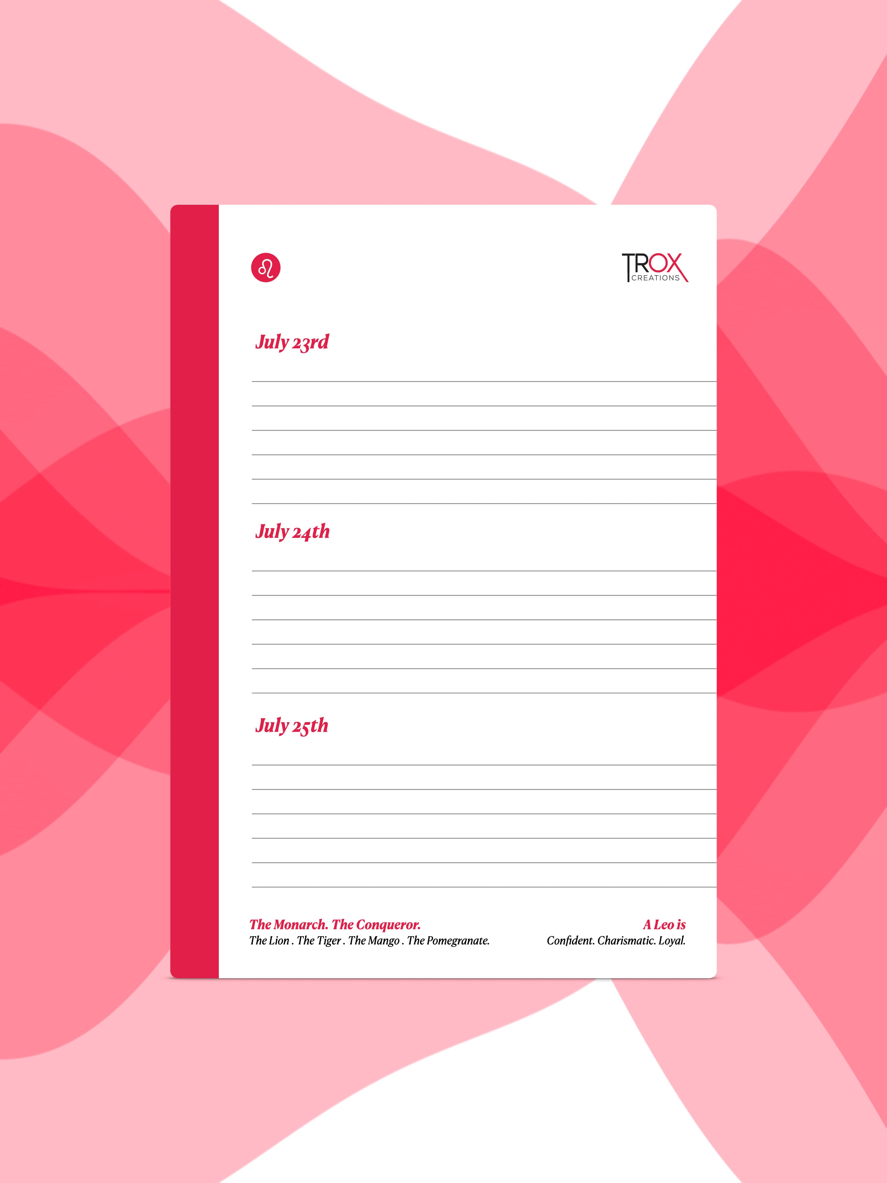 Leo - Constellation Notebook - Detail 5