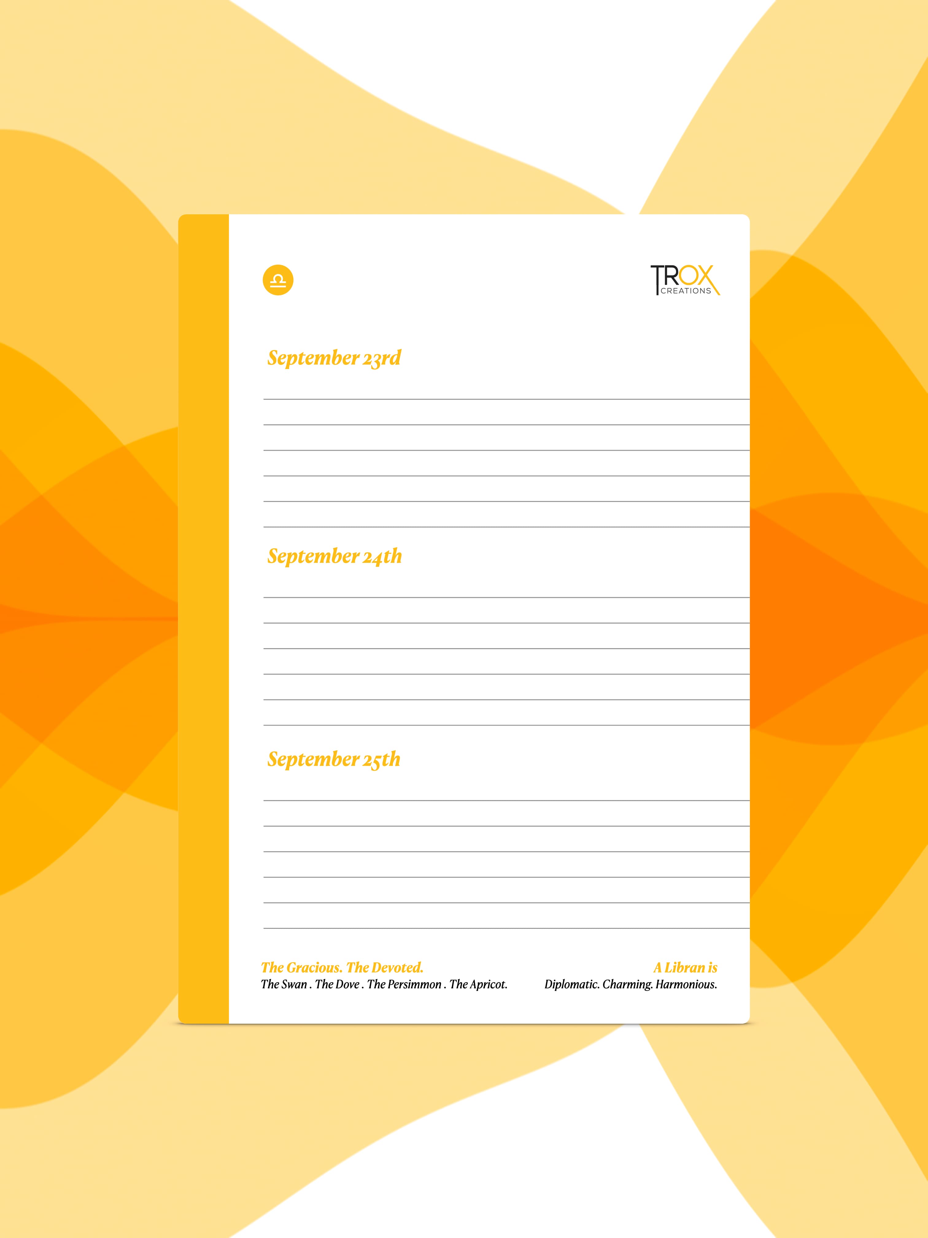 Libra - Constellation Notebook - Detail 5