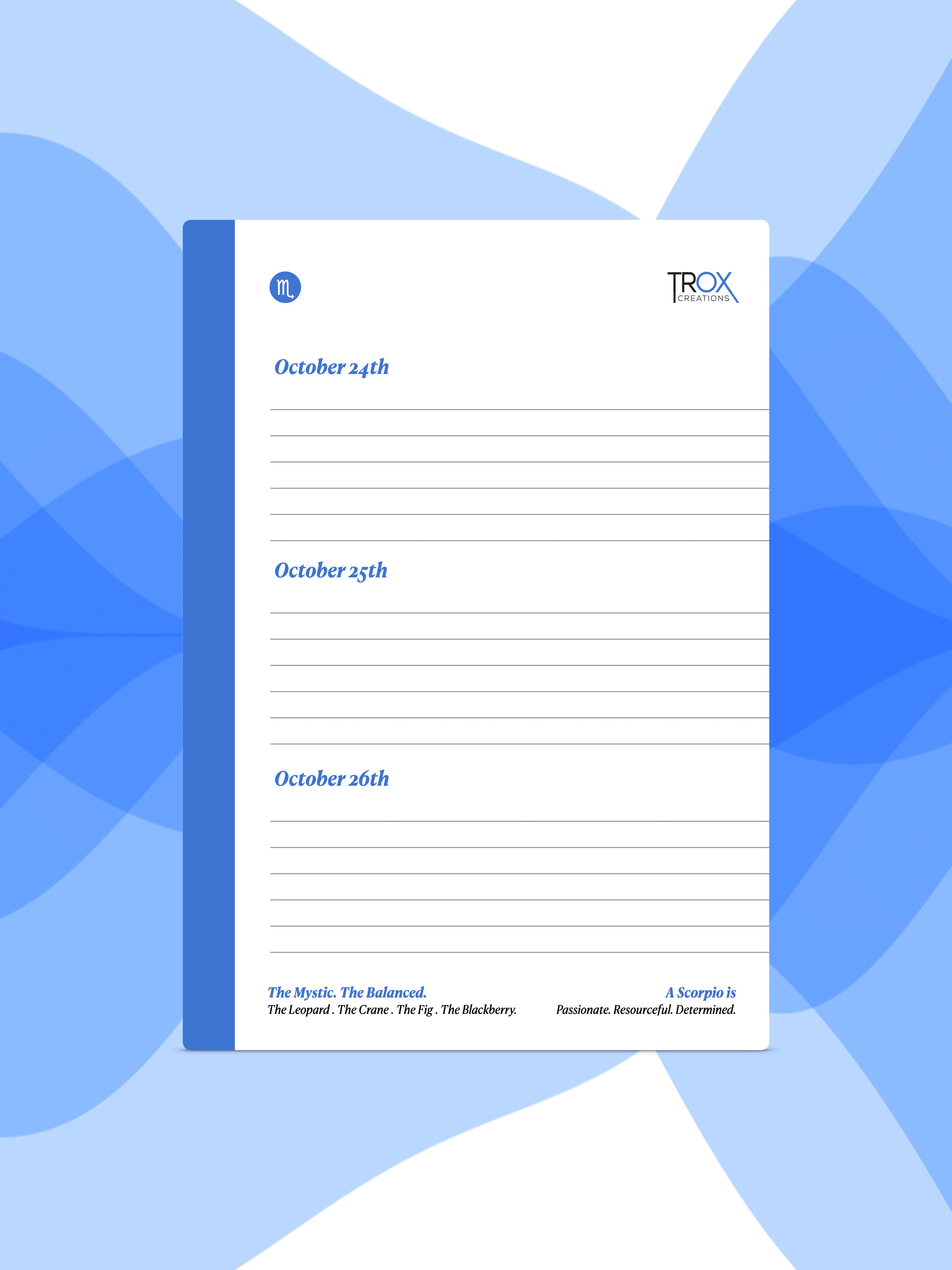 Scorpio - Constellation Notebook - Detail 5