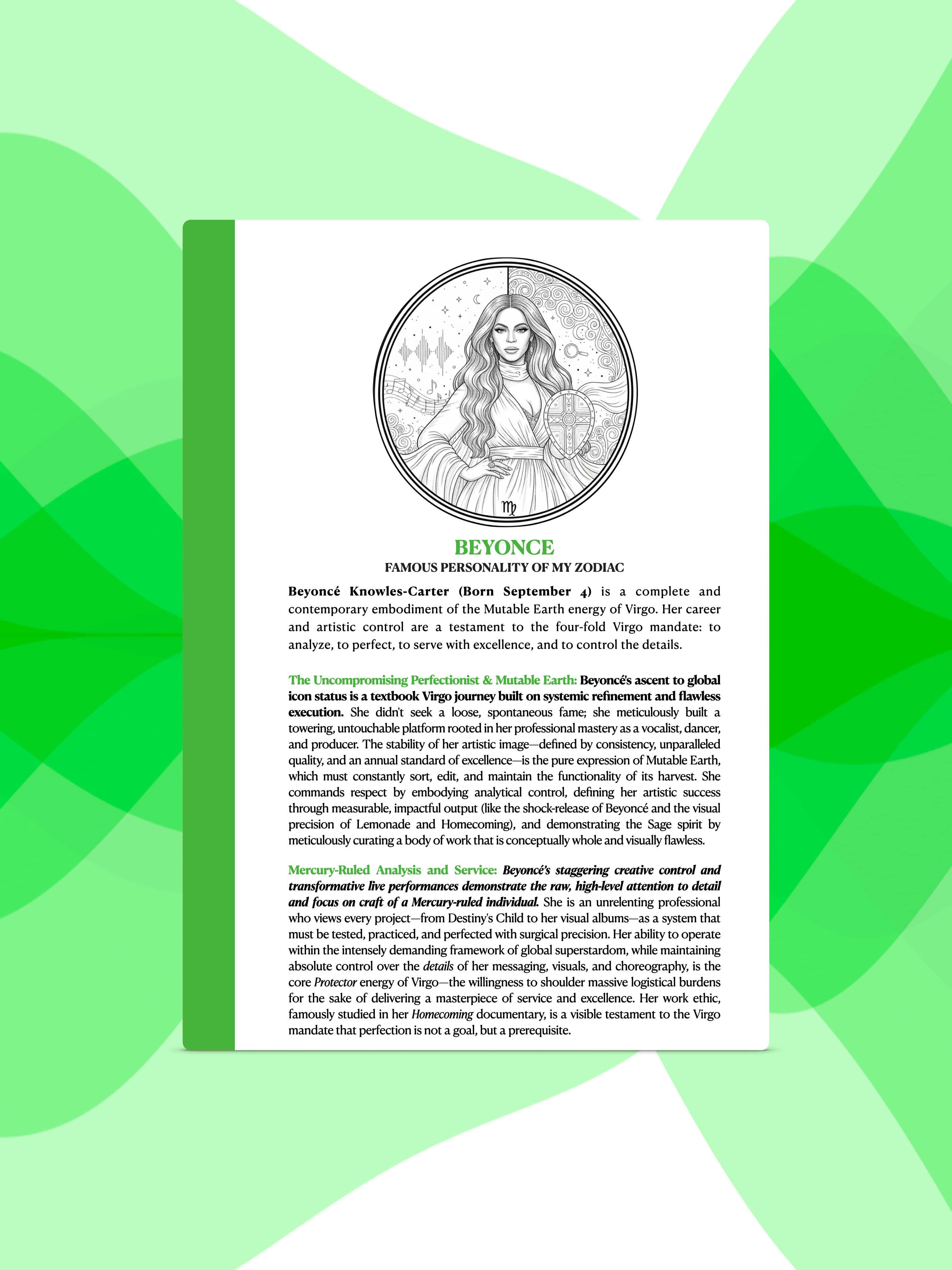 Virgo - Constellation Notebook - Detail 2