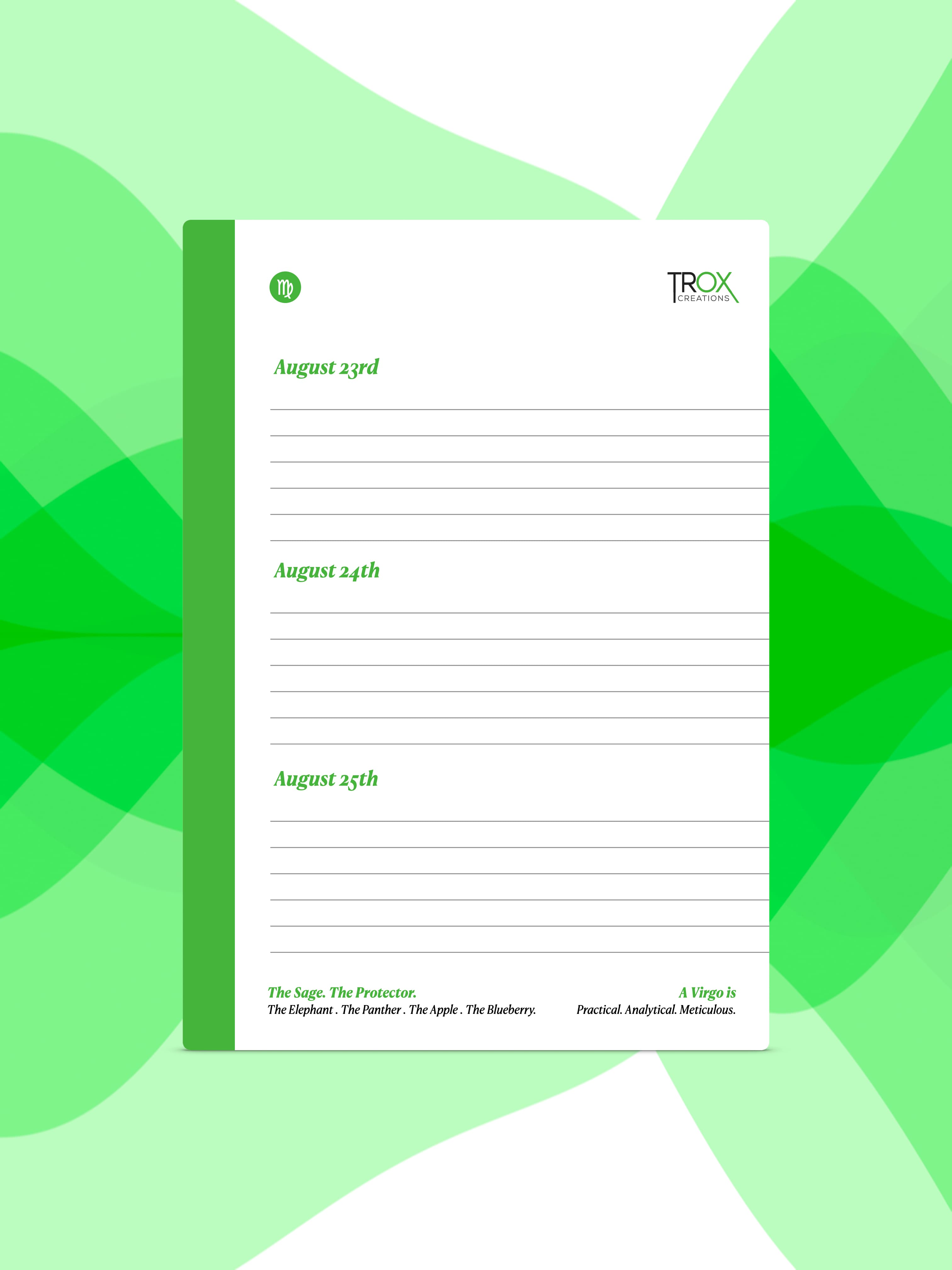 Virgo - Constellation Notebook - Detail 5