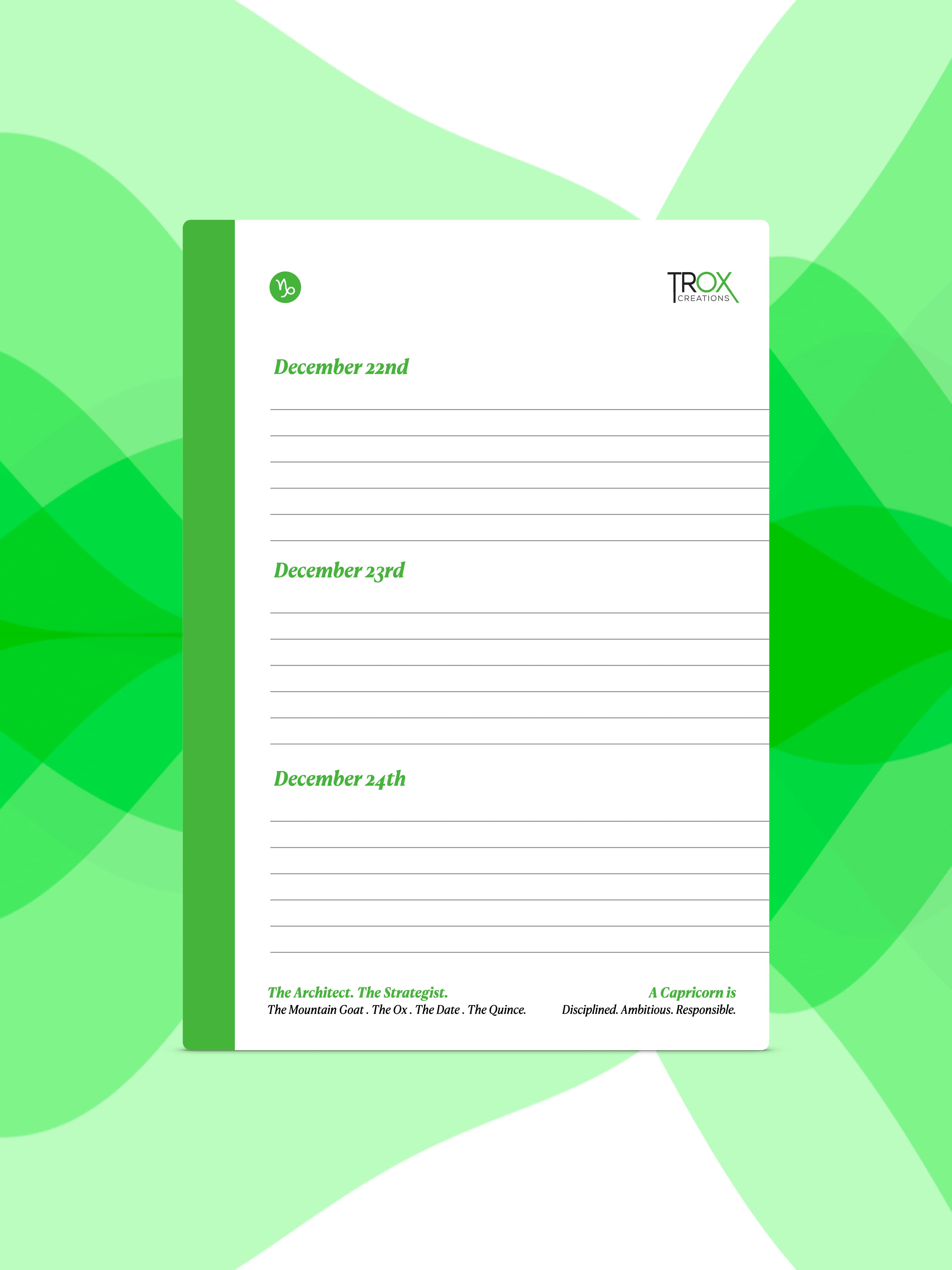 Capricorn - Constellation Notebook - Detail 5